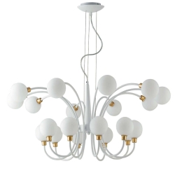 Φωτιστικό Οροφής I-Aida-S20 White-Gold Luce Ambiente Design Μέταλλο,Γυαλί