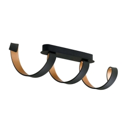 Φωτιστικό Οροφής - Πλαφονιέρα Led-Helix-PL4 NER 20W 4000K 1600lm Black Luce Ambiente Design Αλουμίνιο