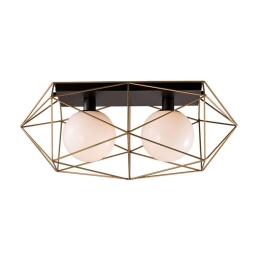 Φωτιστικό Οροφής - Πλαφονιέρα I-Abraxas-PL2 Oro Black-Gold Luce Ambiente Design Μέταλλο