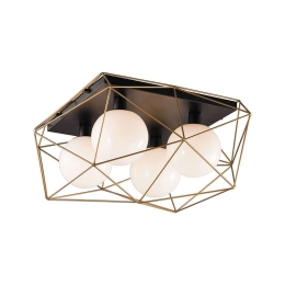 Φωτιστικό Οροφής - Πλαφονιέρα I-Abraxas-PL4 Oro Black-Gold Luce Ambiente Design Μέταλλο