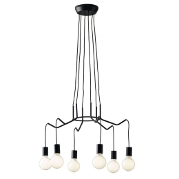 Φωτιστικό Οροφής I-Habitat-S6 NER Black Luce Ambiente Design Μέταλλο