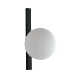 Φωτιστικό Τοίχου - Απλίκα I-Enoire-AP1 Black-White Luce Ambiente Design Μέταλλο,Γυαλί