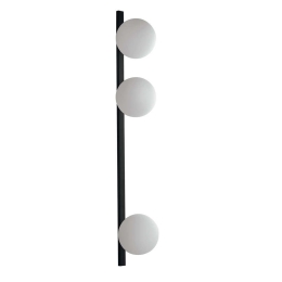 Φωτιστικό Τοίχου - Απλίκα I-Enoire-AP3 Black-White Luce Ambiente Design Μέταλλο,Γυαλί