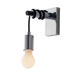 Φωτιστικό Τοίχου - Απλίκα I-Admiral-AP1 Chrome Luce Ambiente Design Μέταλλο,Ύφασμα