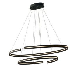Φωτιστικό Οροφής Led-Clarke-S120 Black Luce Ambiente Design Αλουμίνιο