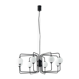 Φωτιστικό Οροφής I-Neutron-S8 Black-White Luce Ambiente Design Μέταλλο,Γυαλί