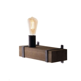 Φωτιστικό Τοίχου - Απλίκα I-Texas-AP1 Natural-Black Luce Ambiente Design Μέταλλο,Ξύλο