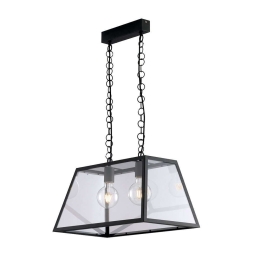 Φωτιστικό Οροφής - Ράγα I-Lexington-S2 Black Luce Ambiente Design Μέταλλο,Γυαλί