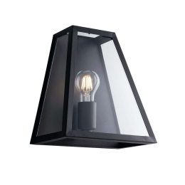 Φωτιστικό Τοίχου - Απλίκα I-Lexington-AP Black Luce Ambiente Design Μέταλλο,Γυαλί