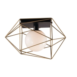Φωτιστικό Οροφής - Πλαφονιέρα I-Abraxas-PL1 Oro Gold Luce Ambiente Design Μέταλλο