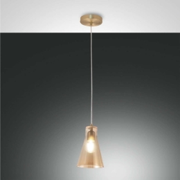 Φωτιστικό Οροφής Dafne 3596-40-125 Amber Fabas Luce Μέταλλο,Γυαλί