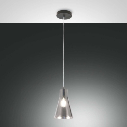 Φωτιστικό Οροφής Dafne 3596-40-126 Transparent Grey Fabas Luce Μέταλλο,Γυαλί