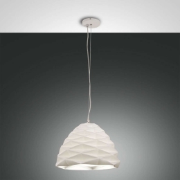 Φωτιστικό Οροφής Duchessa 3533-45-102 White Fabas Luce Μέταλλο, Κεραμικό, Ύφασμα