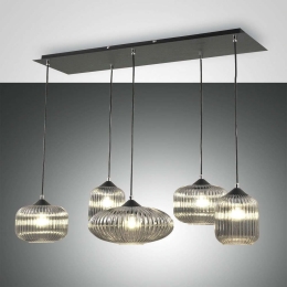 Φωτιστικό Οροφής Gillis 3627-48-126 Transparent Grey Fabas Luce Μέταλλο,Γυαλί