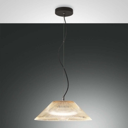 Φωτιστικό Οροφής Salento 3637-40-125 Amber Fabas Luce Μέταλλο,Γυαλί
