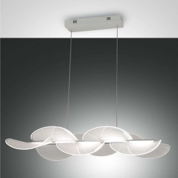 Φωτιστικό Οροφής Led Sylvie 3626-46-102 White Fabas Luce Μέταλλο, Μεθακρυλικό