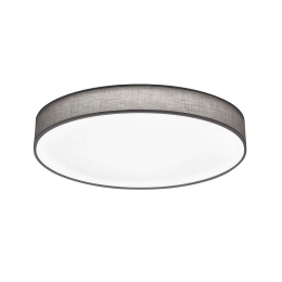 Φωτιστικό Οροφής - Πλαφονιέρα Lugano 621915511 D75x10cm Grey Trio Lighting Μέταλλο,Ύφασμα