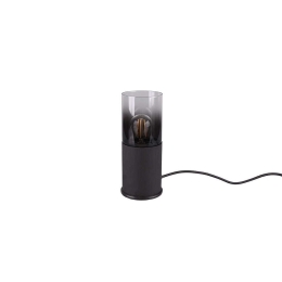Επιτραπέζιο Φωτιστικό Robin 510600132 Ø11x25,5cm Smoke-Black Trio Lighting Μέταλλο,Γυαλί