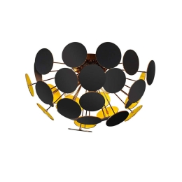 Φωτιστικό Οροφής - Πλαφονιέρα Discalgo 609900332 Ø54x30cm Black Trio Lighting Μέταλλο,Πλαστικό