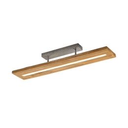 Φωτιστικό Οροφής - Πλαφονιέρα Led Brad 623710130 100x20cm Wood Trio Lighting Μέταλλο,Ξύλο