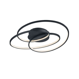 Φωτιστικό Οροφής - Πλαφονιέρα Led Gale 673916032 60x43cm Black Trio Lighting Μέταλλο