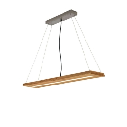 Φωτιστικό Οροφής - Ράγα Brad 323710130 100x20x150cm Wood Trio Lighting Μέταλλο,Ξύλο