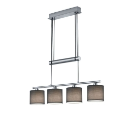 Φωτιστικό Οροφής - Ράγα Garda 305400411 Grey Trio Lighting Metal, Fabric