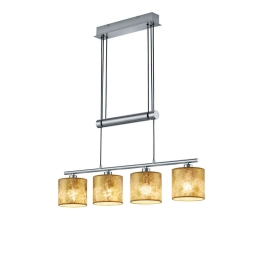 Φωτιστικό Οροφής - Ράγα Garda 305400479 Gold Trio Lighting Μέταλλο,Ύφασμα