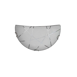 Φωτιστικό Τοίχου - Απλίκα Sandrina 201200100 30x15cm White-Chrome Trio Lighting Γυαλί