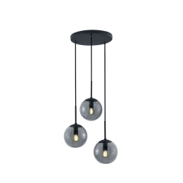 Φωτιστικό Οροφής Balini 308590342 Ø30x150cm Anthracite Trio Lighting Metal, Glass