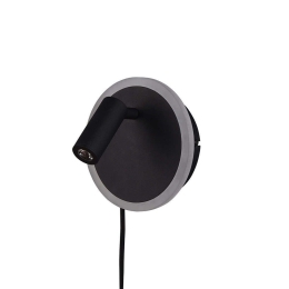 Φωτιστικό Τοίχου-Απλίκα Led Jordan 500Lm, 200Lm 15cm Black Mat 229210232 Trio Lighting Μέταλλο
