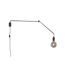 Φωτιστικό Τοίχου Line 5x25cm Black Mat 200200132 Trio Lighting Μέταλλο