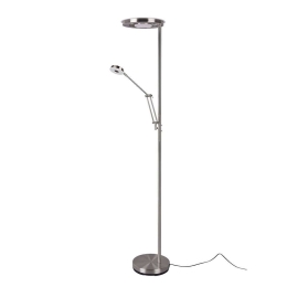 Φωτιστικό Δαπέδου Led Barrie 4000Lm, 600Lm 181x30cm Nickel Mat 424210307 Trio Lighting Μέταλλο