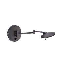 Φωτιστικό Τοίχου Led Kazan 750Lm 14cm Black Mat 274770132 Trio Lighting Μέταλλο