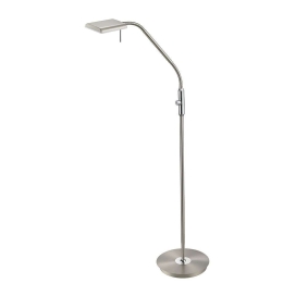 Φωτιστικό Δαπέδου Led Bergamo 1100Lm 50x135cm Nickel Mat-White 420910107 Trio Lighting Μέταλλο,Ακρυλικό