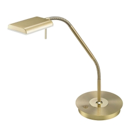 Φωτιστικό Γραφείου Led Bergamo 1100Lm 20x50cm Brass Mat-White 520910108 Trio Lighting