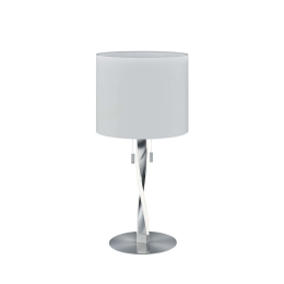 Φωτιστικό Επιτραπέζιο Led Nandor 2x300Lm 62x30cm Nickel Mat-White 575310307 Trio Lighting Μέταλλο,Ύφασμα