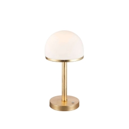 Φωτιστικό Επιτραπέζιο Led Berlin 350Lm 39x19cm Gold-White 527590179 Trio Lighting Μέταλλο,Γυαλί