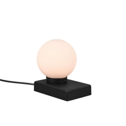Φωτιστικό Επιτραπέζιο Davi 5900011-32 1xE14 40W 10x15x15cm Black Mat Trio Lighting Μέταλλο,Γυαλί