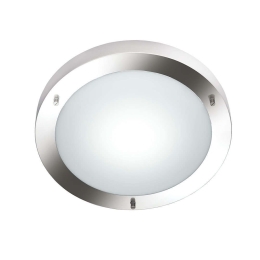 Φωτιστικό Οροφής-Πλαφονιέρα Condus 8x31cm Nickel Mat-White 6801011-07 Trio Lighting Μέταλλο,Γυαλί