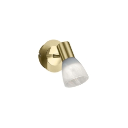 Φωτιστικό Τοίχου-Σποτ Led Levisto 400Lm 10x19cm Brass Mat 871010108 Trio Lighting Μέταλλο,Γυαλί