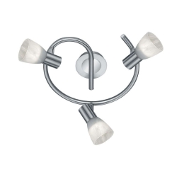Φωτιστικό Οροφής-Σποτ Led Levisto 3x400Lm 21x30cm Nickel Mat 871090307 Trio Lighting Μέταλλο,Γυαλί