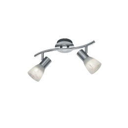 Φωτιστικό Οροφής-Σποτ Led Levisto 2x400Lm 33x19x10cm Nickel Mat 871010207 Trio Lighting Μέταλλο,Γυαλί