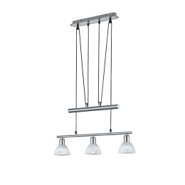 Φωτιστικό Οροφής-Ράγα Led Levisto 3x400Lm 60x160x11cm Nickel Mat 371010307 Trio Lighting Μέταλλο,Γυαλί