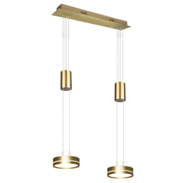 Φωτιστικό Οροφής Franklin 326510208 2x9W Led 55x14cm Brass Mat Trio Lighting Αλουμίνιο