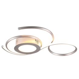 Φωτιστικό Οροφής - Πλαφονιέρα Jive 623410207 36W Led 50x45,5x7,6cm Nickel Mat Trio Lighting Μέταλλο