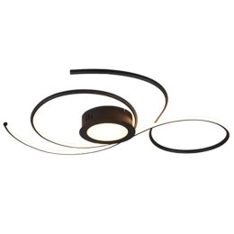 Φωτιστικό Οροφής - Πλαφονιέρα Jive 623419232 48W Led 80x73x7,6cm Black Mat Trio Lighting Μέταλλο
