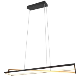 Φωτιστικό Οροφής - Ράγα Edge 326810132 118x19x150cm 1xSMD LED 35W 4100lm Black-Gold Trio Lighting