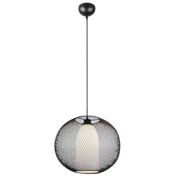 Φωτιστικό Οροφής Filo 313900132 1xE27 60W Φ40cm 150cm Black-White Trio Lighting Μέταλλο,Γυαλί