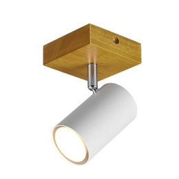 Φωτιστικό Τοίχου - Απλίκα Marley 812400131 1xGU10 15W 12x9cm White Mat Trio Lighting Μέταλλο,Ξύλο